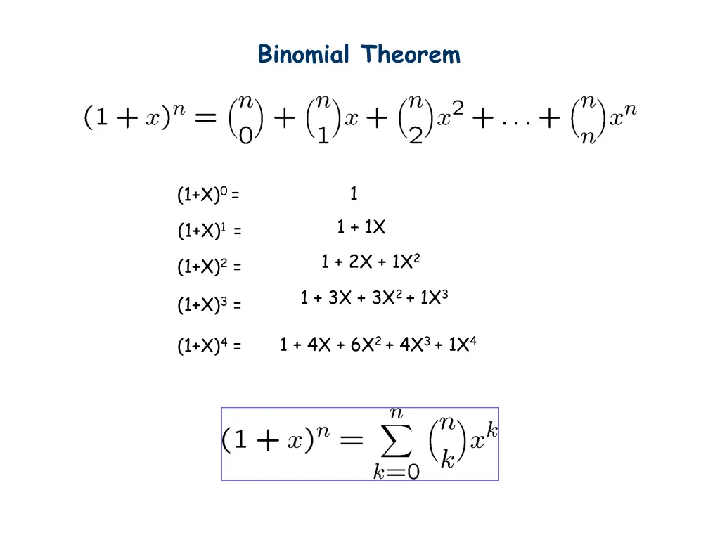 binomial theorem 1