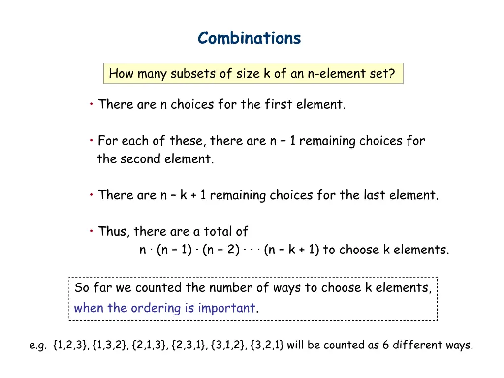 combinations 1