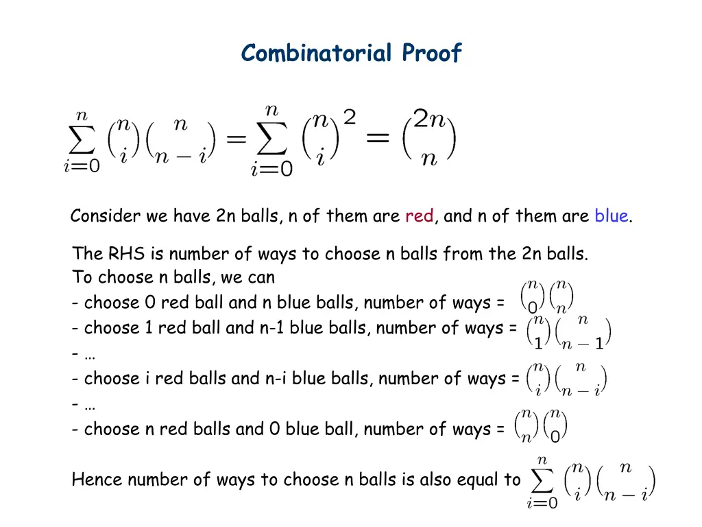 combinatorial proof