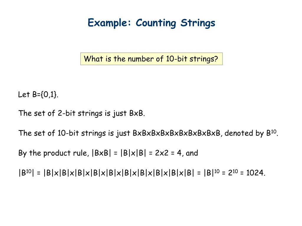 example counting strings