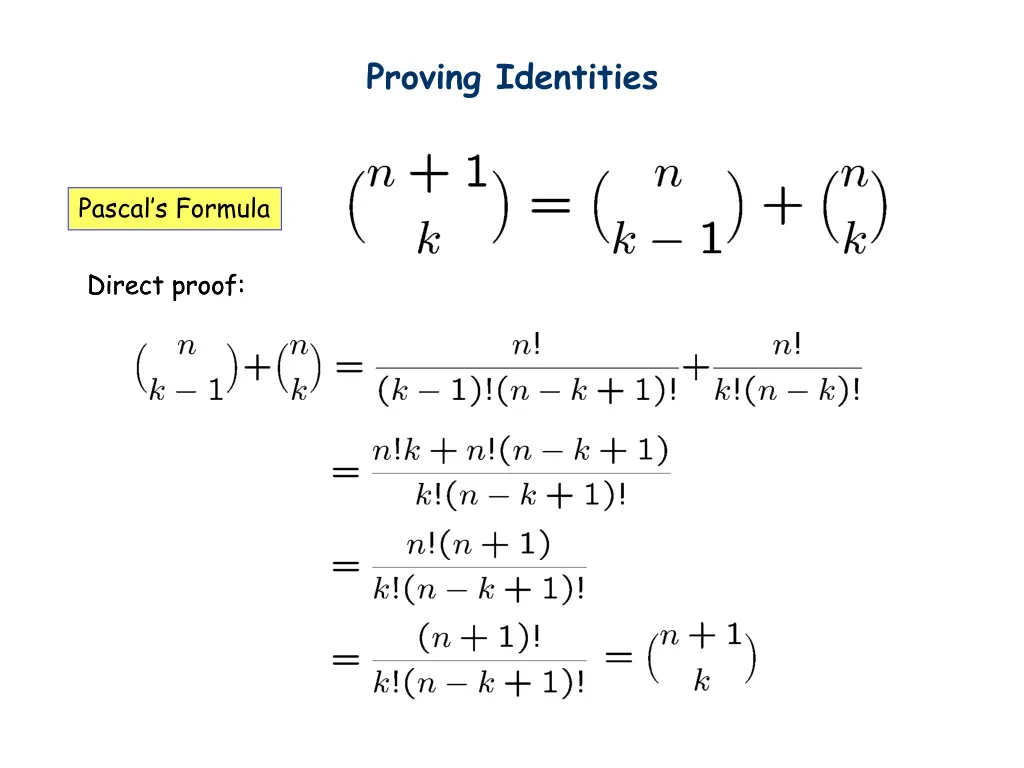 proving identities 1