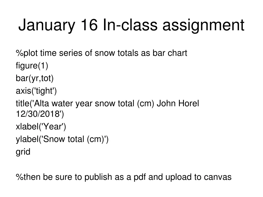 january 16 in class assignment 3