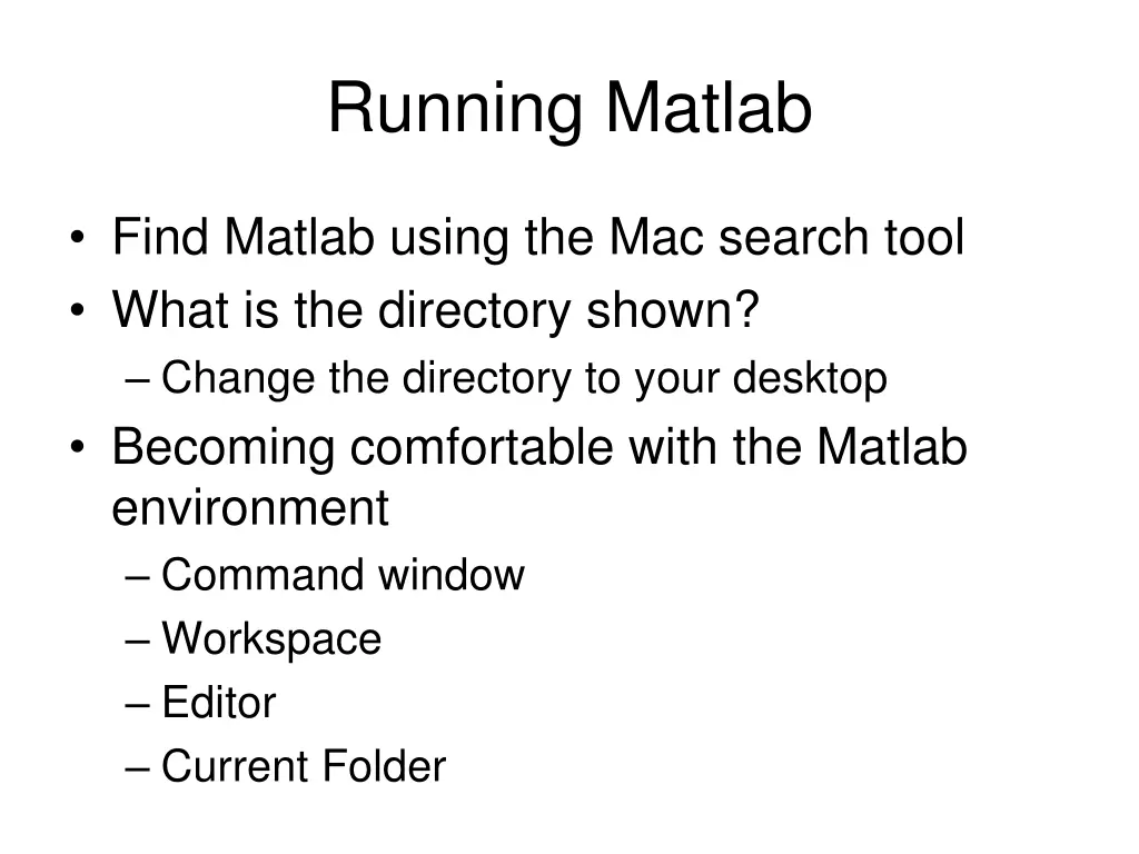 running matlab