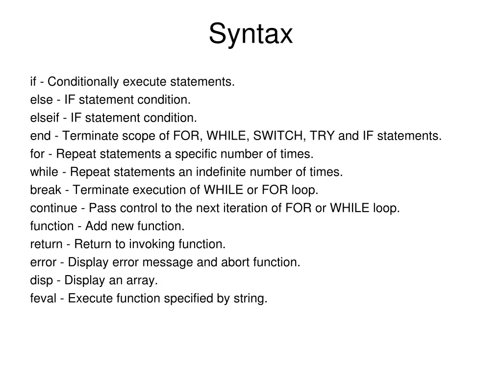 syntax