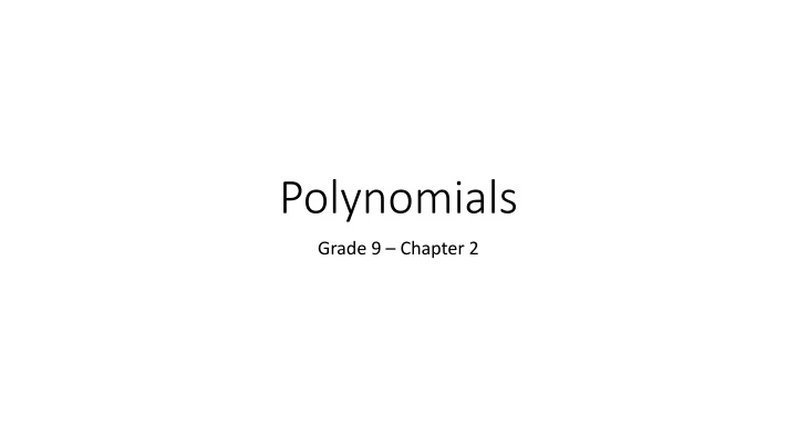 polynomials