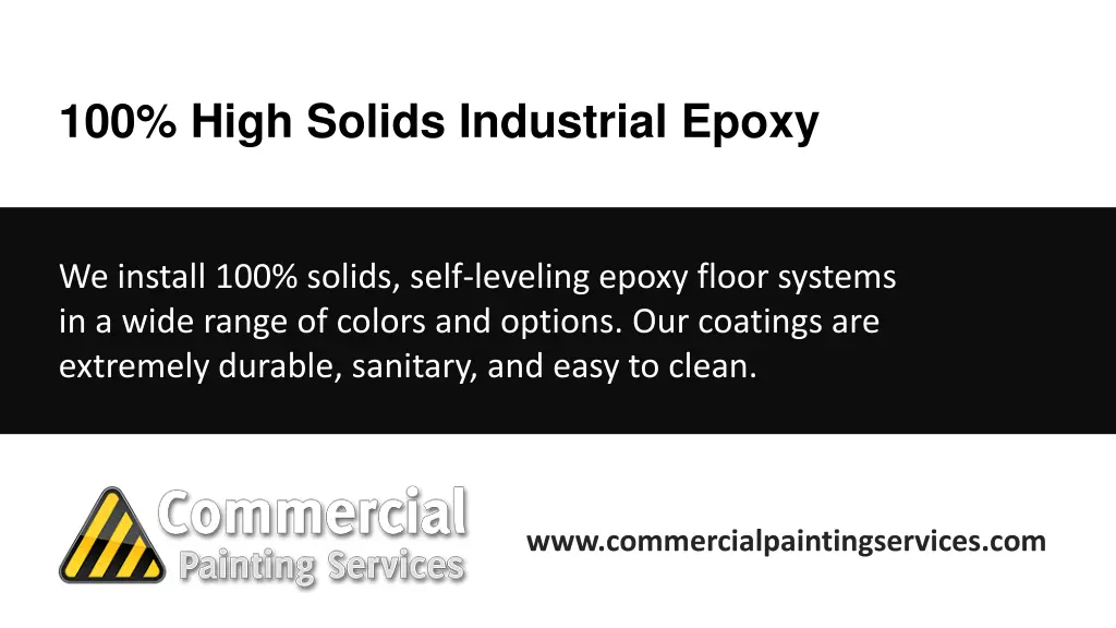 100 high solids industrial epoxy