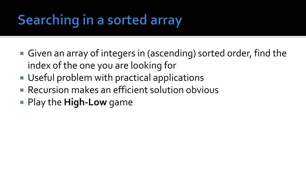 given an array of integers in ascending sorted