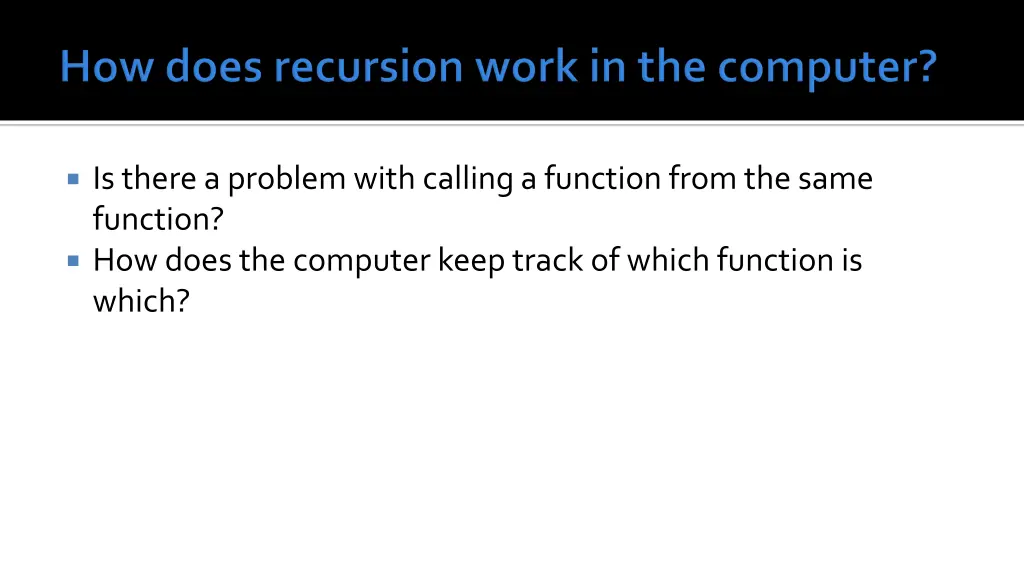 is there a problem with calling a function from