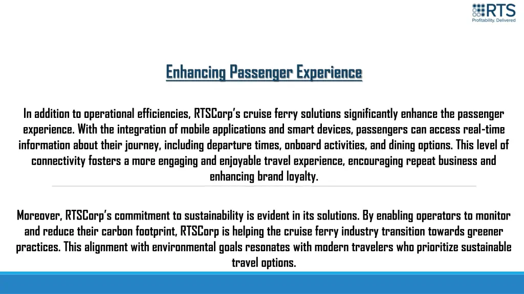 enhancing passenger experience