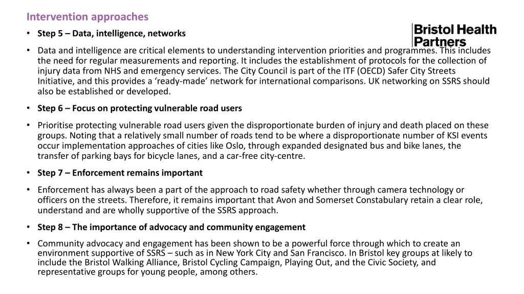 intervention approaches step 5 data intelligence