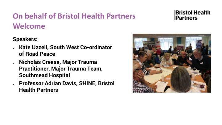 on behalf of bristol health partners welcome