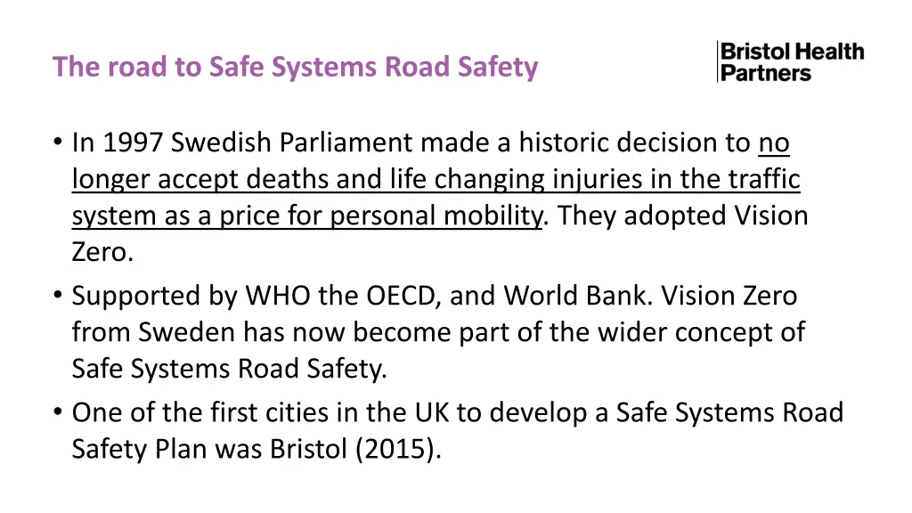 the road to safe systems road safety