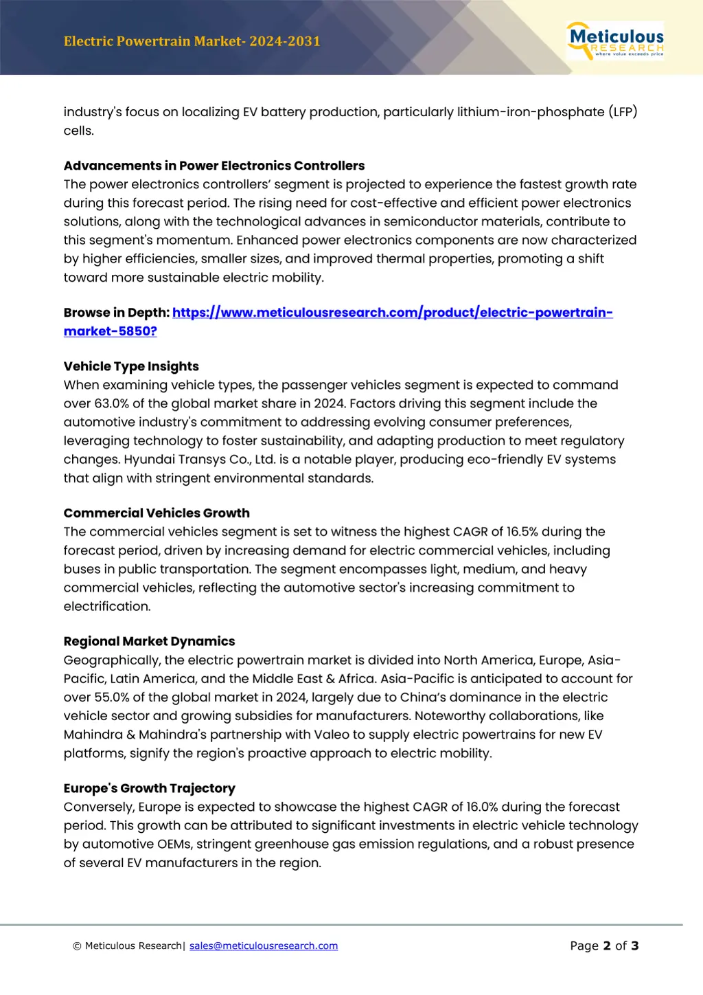 electric powertrain market 2024 2031 1