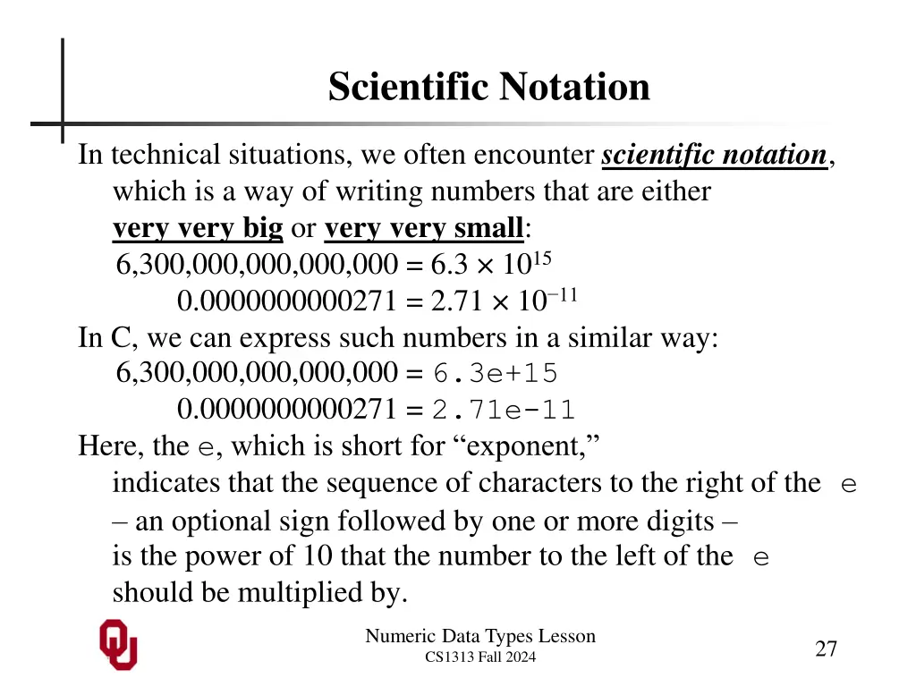 scientific notation