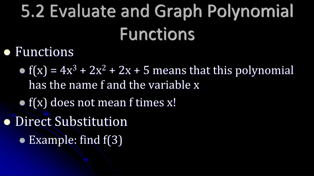 5 2 evaluate and graph polynomial functions 2