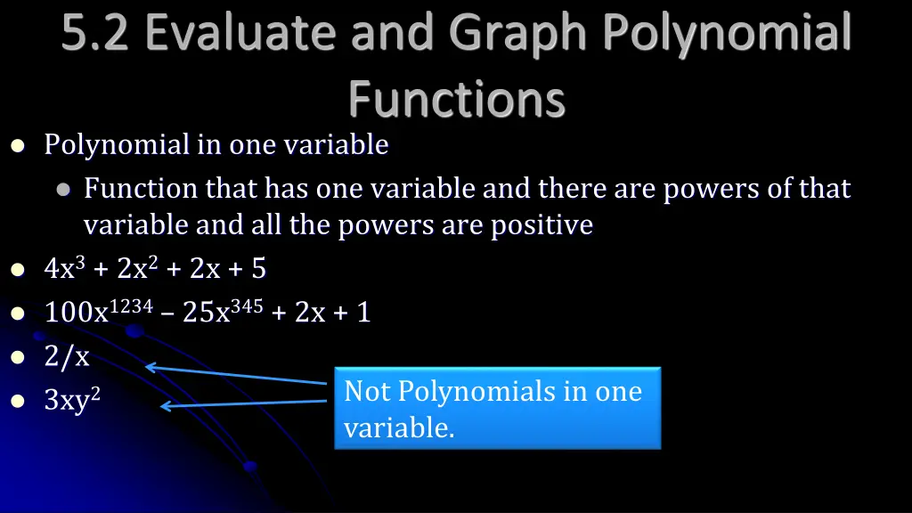 5 2 evaluate and graph polynomial functions