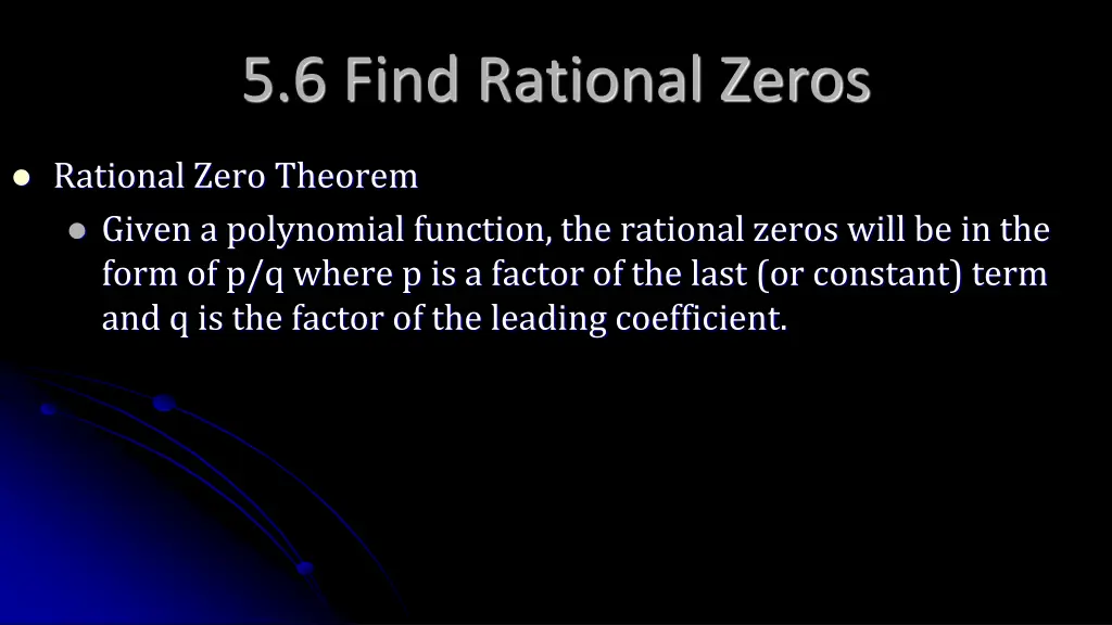 5 6 find rational zeros