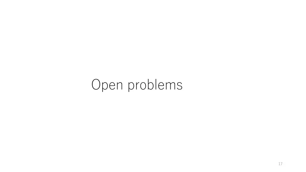 open problems