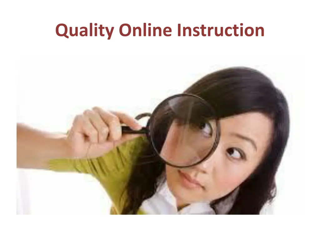 quality online instruction