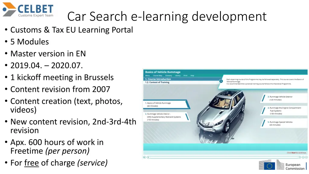 car search e learning development customs