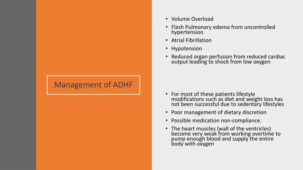 volume overload flash pulmonary edema from