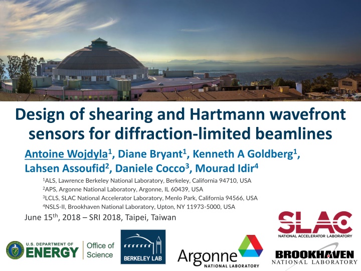 design of shearing and hartmann wavefront sensors