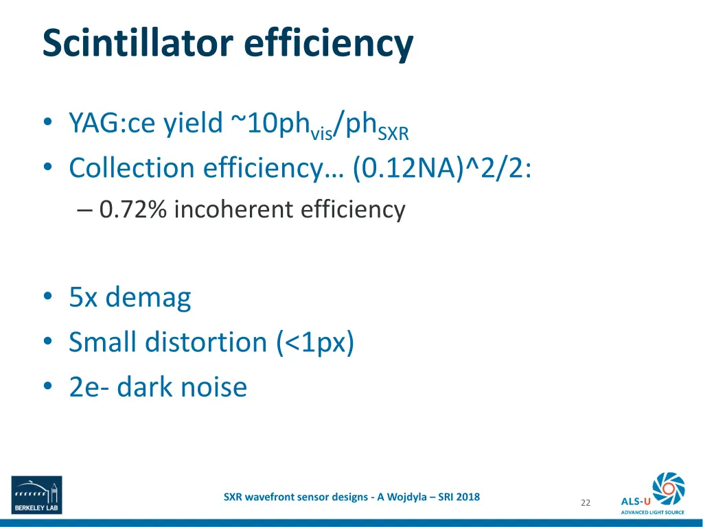 scintillator efficiency