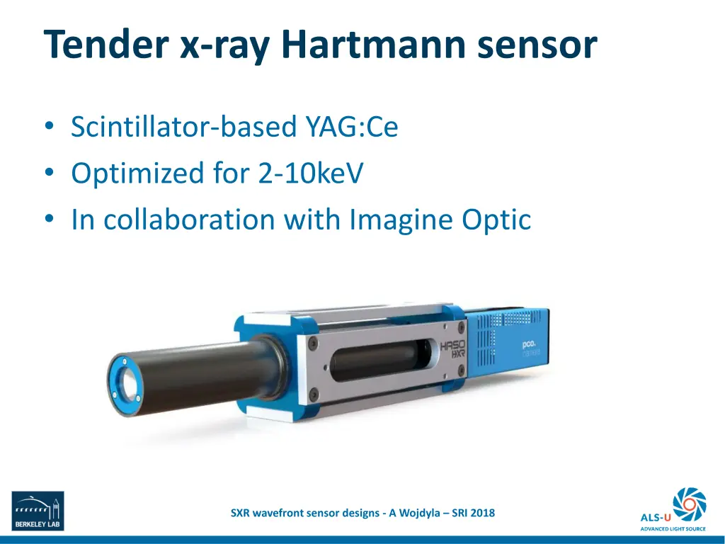 tender x ray hartmann sensor