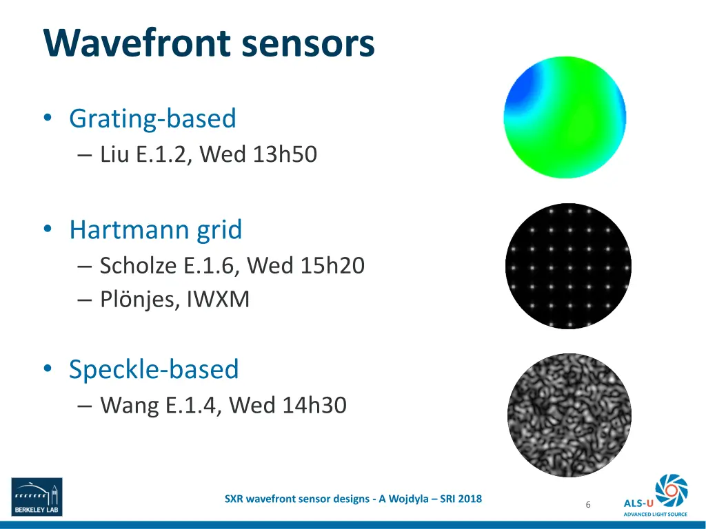 wavefront sensors