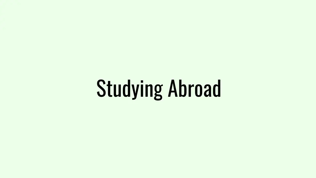 studying abroad