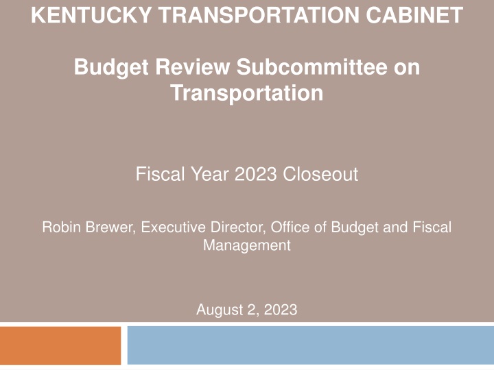 kentucky transportation cabinet