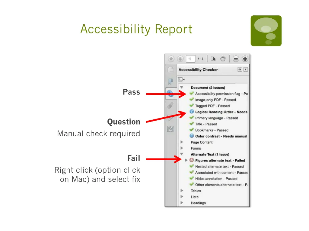 accessibility report