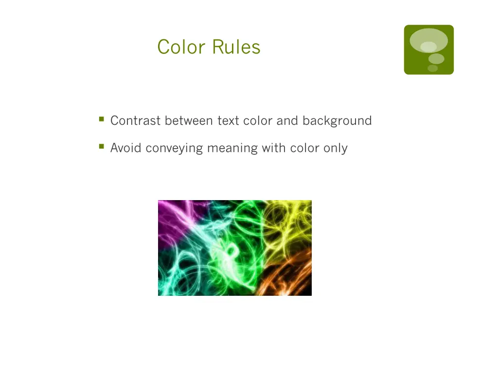 color rules