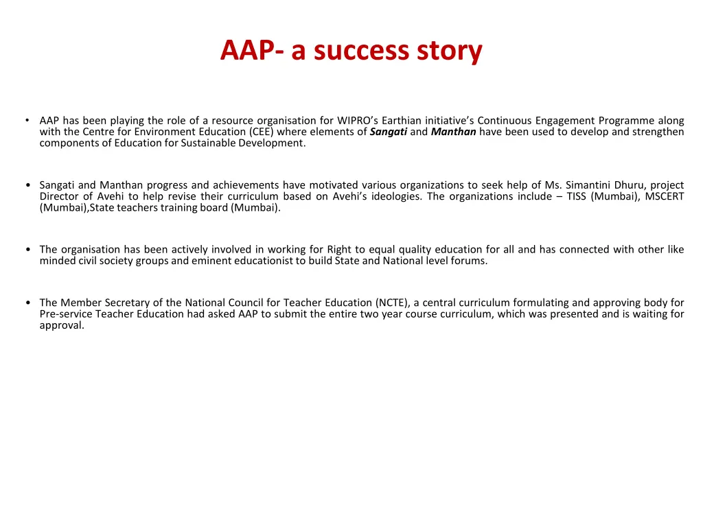 aap a success story