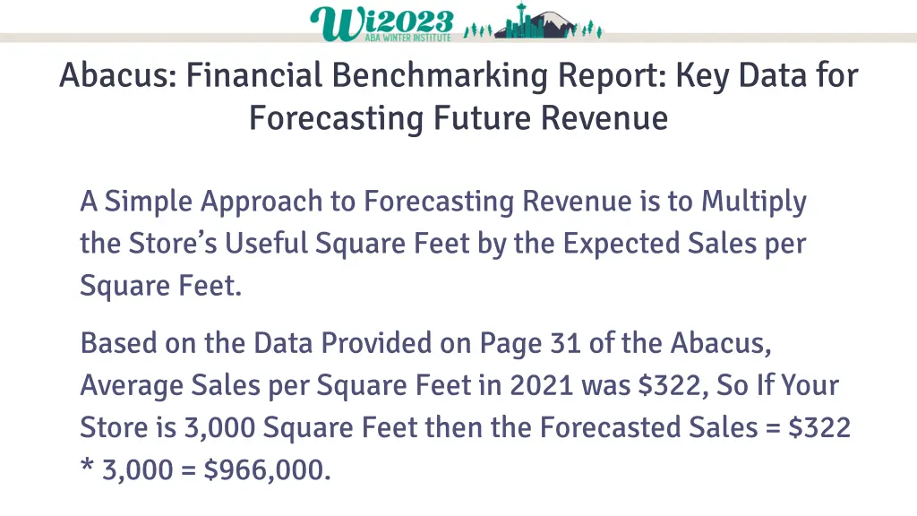 abacus financial benchmarking report key data