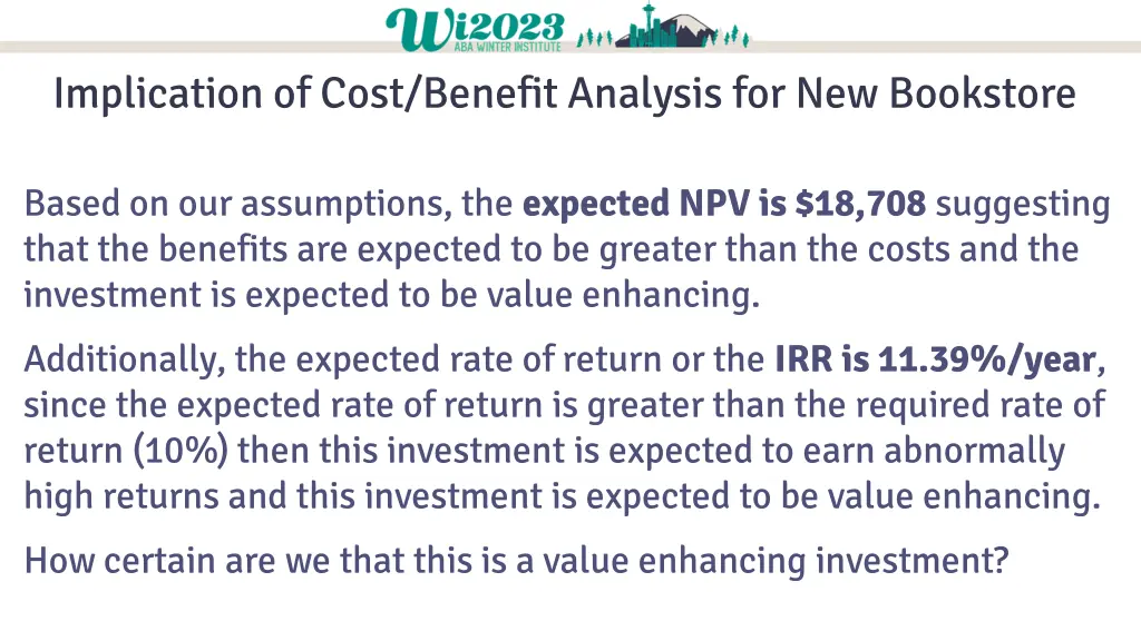 implication of cost benefit analysis