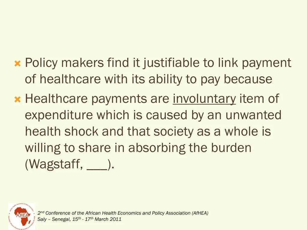 policy makers find it justifiable to link payment