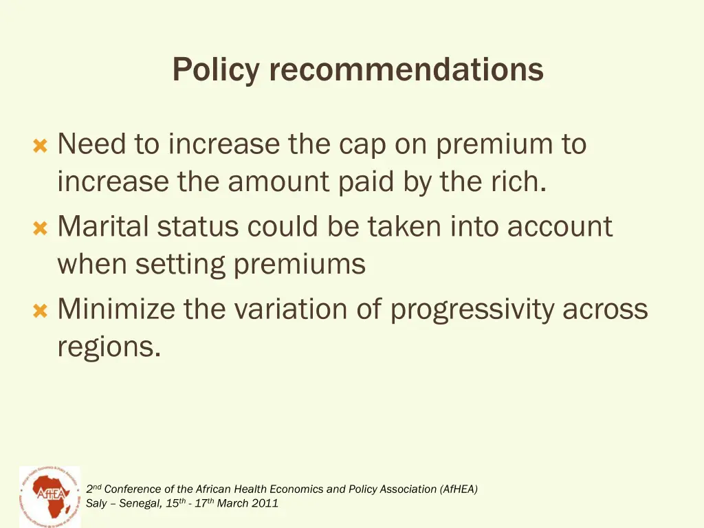 policy recommendations