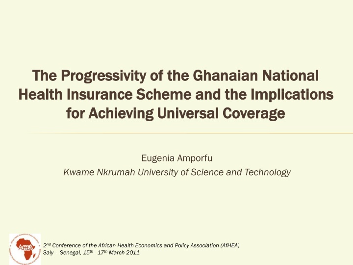 the progressivity of the ghanaian national