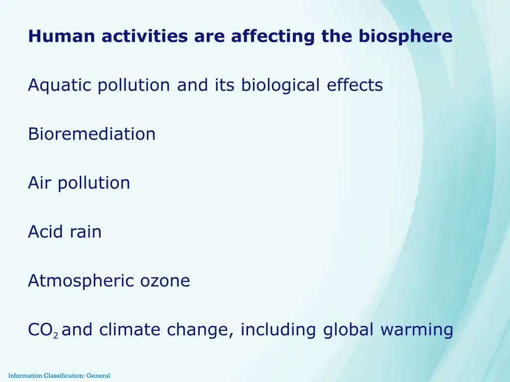 human activities are affecting the biosphere