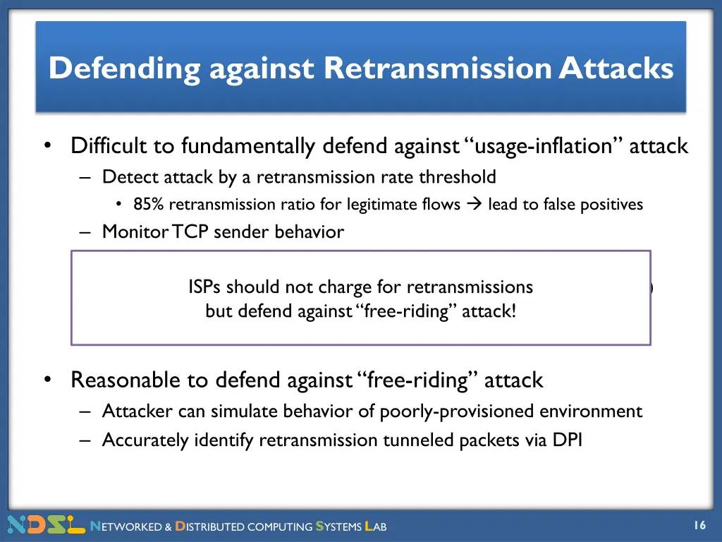 defending against retransmission attacks