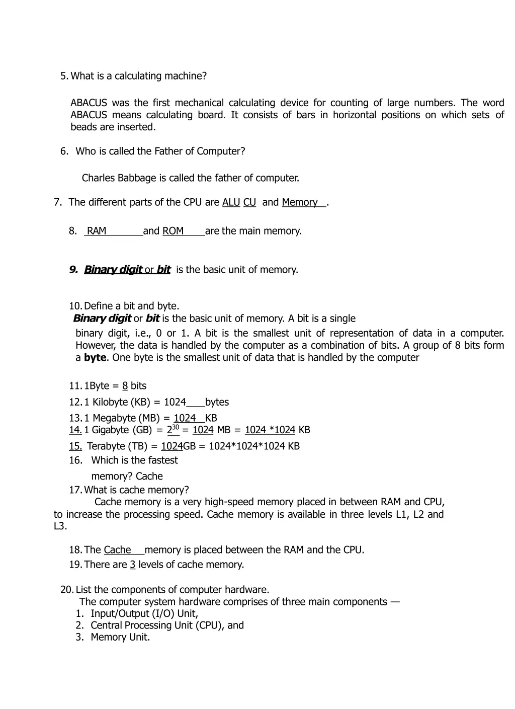 5 what is a calculating machine