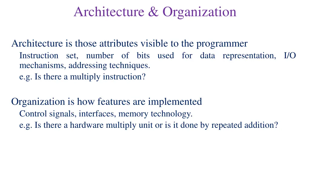 architecture organization