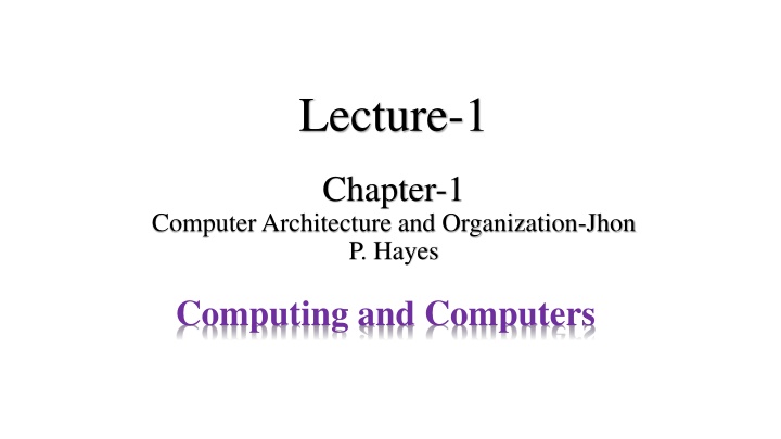 lecture 1