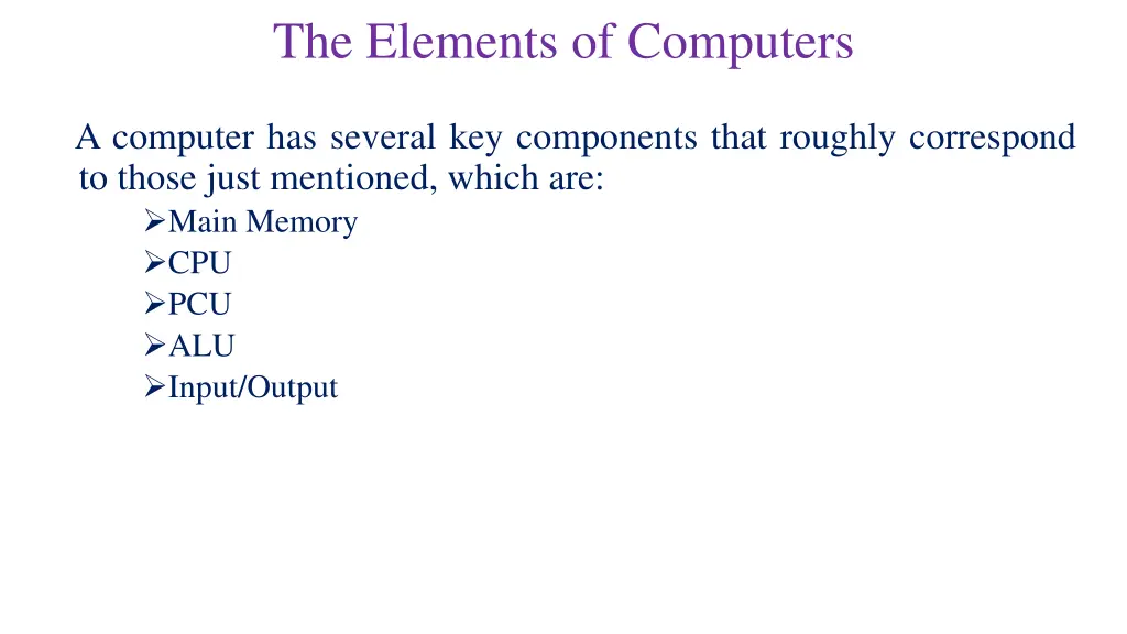 the elements of computers 2