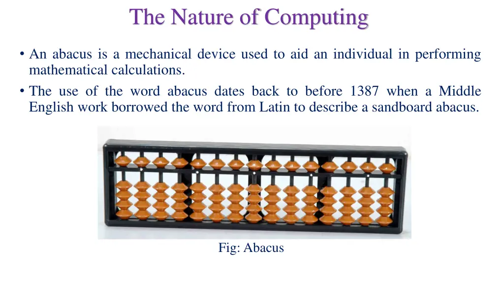 the nature of computing 1