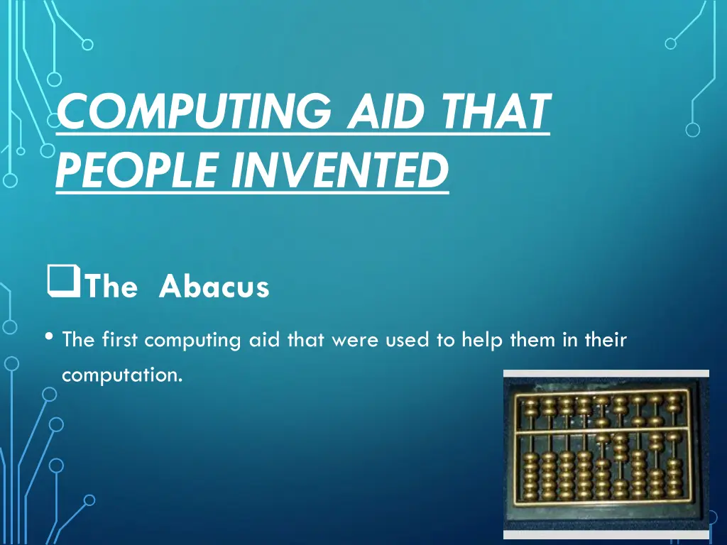 computing aid that people invented