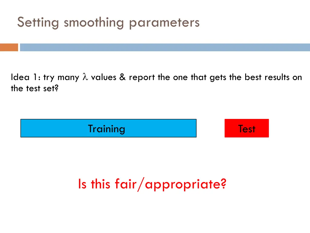 setting smoothing parameters