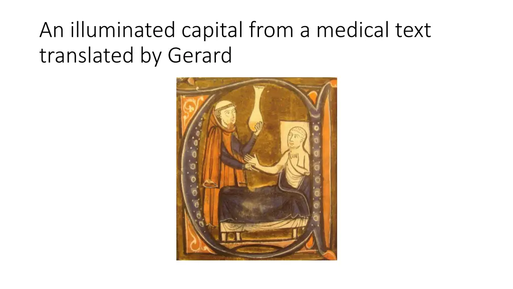 an illuminated capital from a medical text