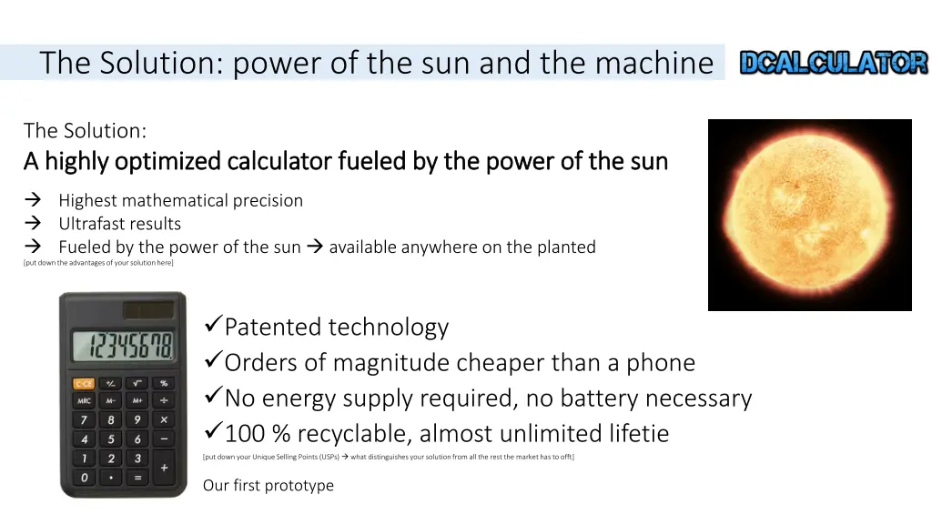 the solution power of the sun and the machine